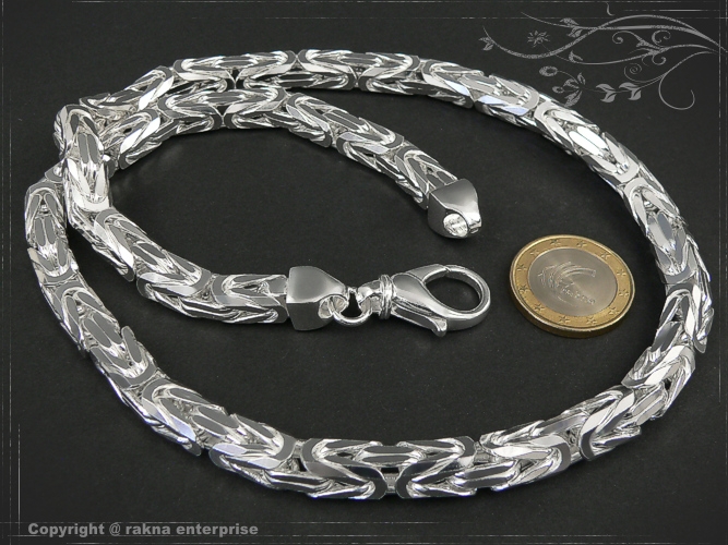 Byzantine chain B8.0L80 solid 925 Sterling Silver