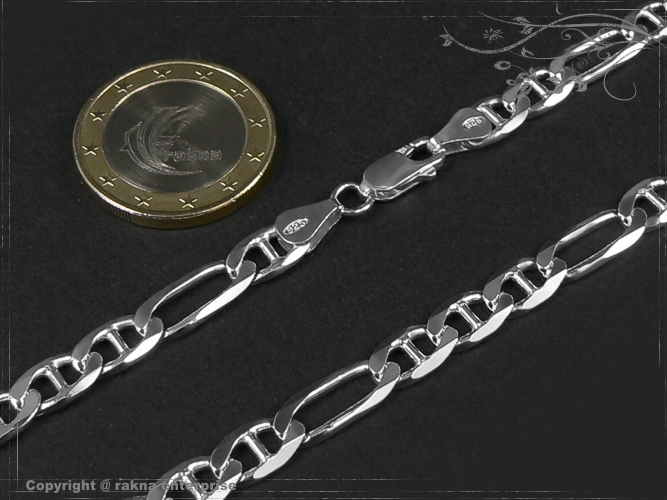 Figarucci-Curb Chain B5.5L45 solid 925 Sterling Silver