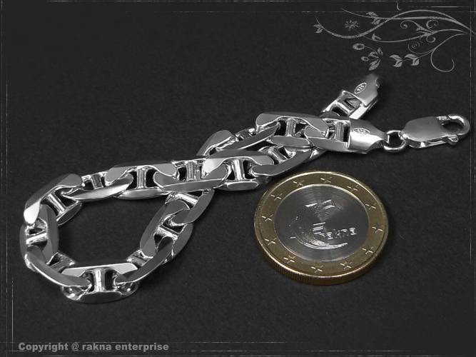 Steg-Curb Chain Bracelet B7.5L17 solid 925 Sterling Silver