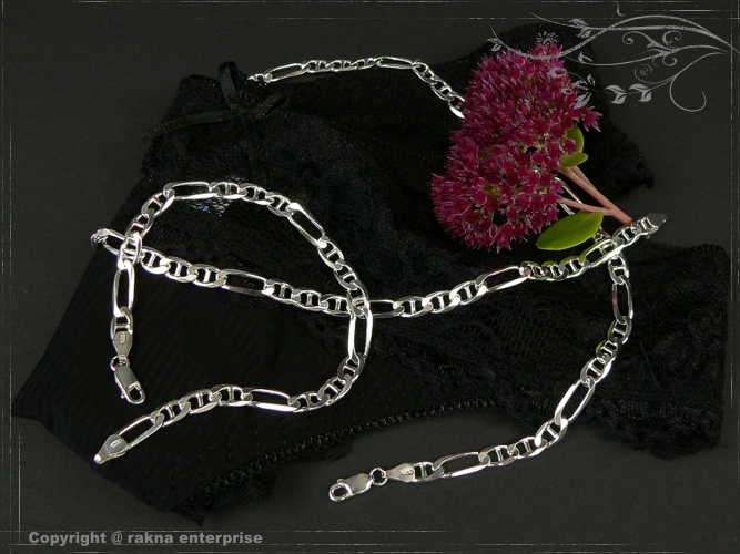 Figarucci-Curb Chain Bracelet B5.5L18 solid 925 Sterling Silver