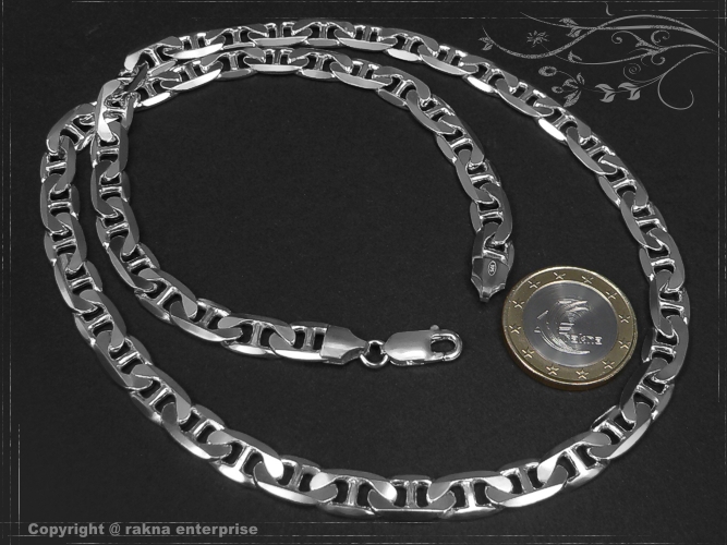 Steg-Curb Chain B7.5L85 solid 925 Sterling Silver