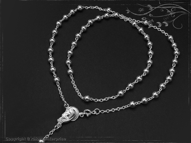 Rosary Design-sphare-L45 solid 925 Sterling Silver
