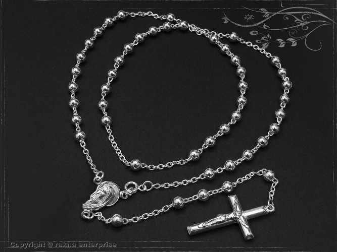 Rosary Design-sphare-L60 solid 925 Sterling Silver