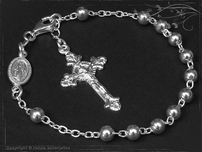 Rosary Beacelet Design-sphare-L20 solid 925 Sterling Silver