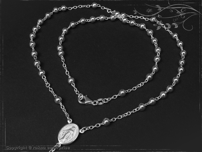 Rosary Design-sphare-L76 solid 925 Sterling Silver
