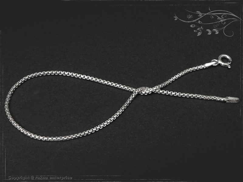 Silver Chain bracelet Venezia Ru B1.5L18 solid 925 Sterling Silver