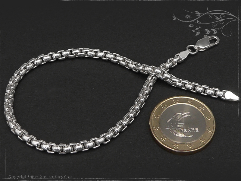 Silberkette Armband Venezia Ru B3.7L19 massiv 925 Sterling Silber