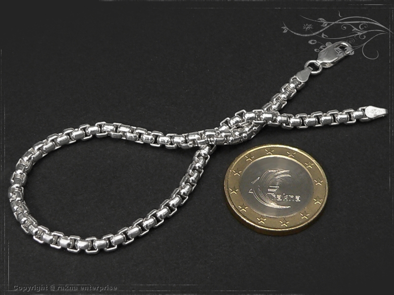 Silver Chain bracelet Venezia Ru B3.7L22 solid 925 Sterling Silver