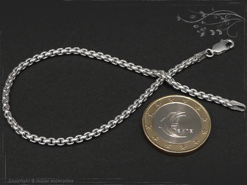 Silver Chain bracelet Venezia Ru B2.7L19 solid 925 Sterling Silver