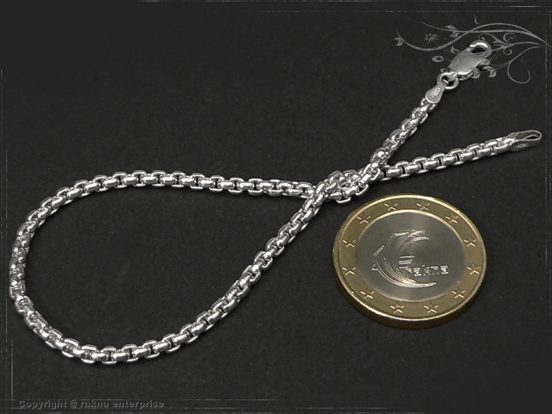 Silver Chain bracelet Venezia Ru B2.7L22 solid 925 Sterling Silver