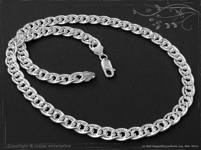 Double Curb Chain B8.5L55 solid 925 Sterling Silver