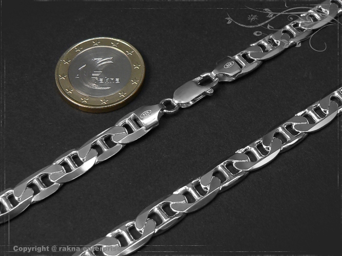 Steg-Curb Chain B7.5L45 solid 925 Sterling Silver
