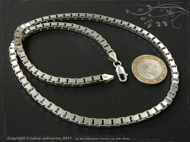 Silver Chain Venezia B4.5L65 solid 925 Sterling Silver