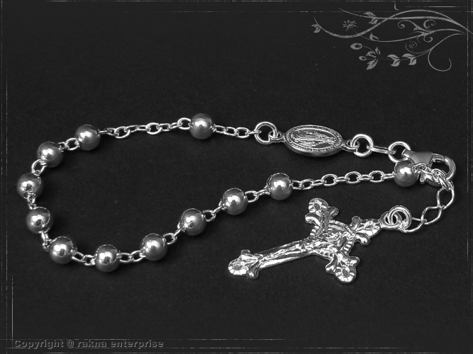 Rosary Beacelet Design-sphare-L19 solid 925 Sterling Silver