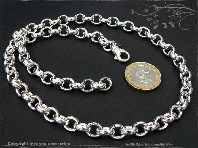 Silberketten Erbsenkette 8,2mm Silber massiv 60cm 925