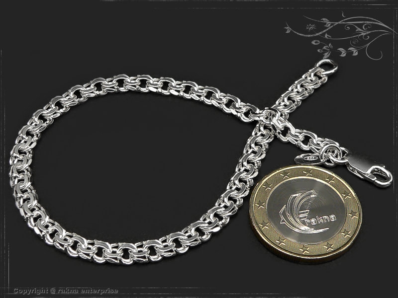 Garibaldi Curb Chain bracelet B5.0L18 solid 925 Sterling Silver