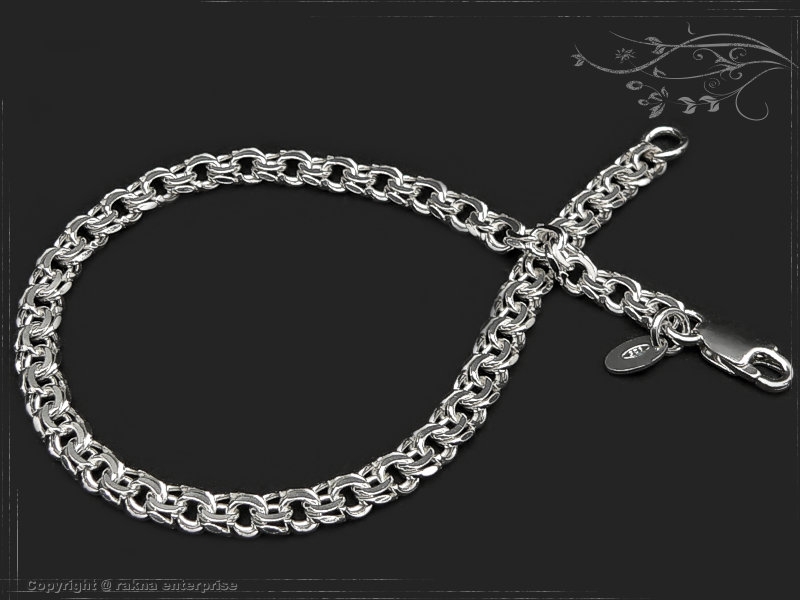 Garibaldi Curb Chain bracelet B5.0L17 solid 925 Sterling Silver