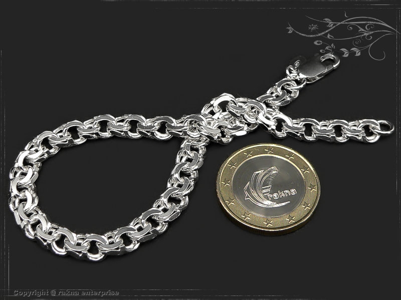 Garibaldi Curb Chain bracelet B7.0L19 solid 925 Sterling Silver