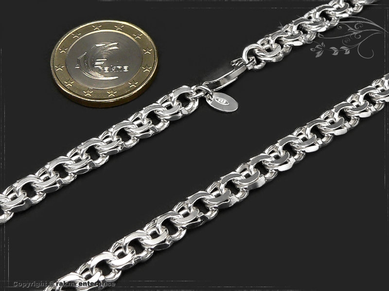 Garibaldi  Curb Chain B7.0L45 solid 925 Sterling Silver