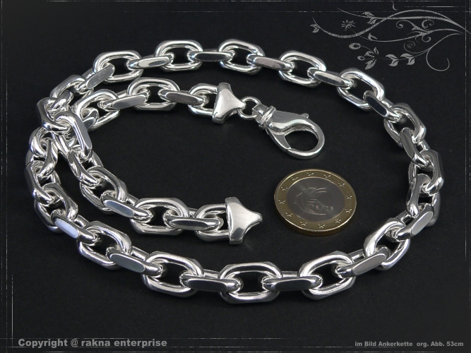anchor chain B10.0L65 solid 925 Sterling Silver