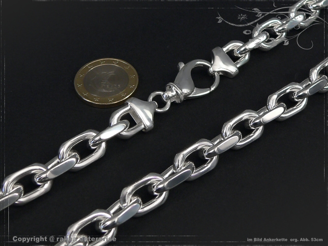 anchor chain B10.0L70 solid 925 Sterling Silver