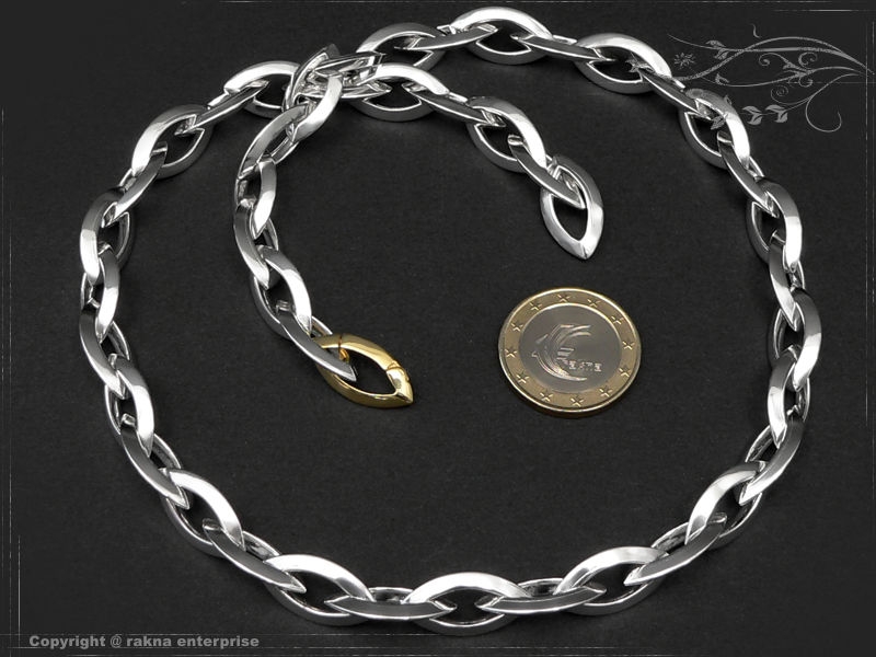Anchor Chain :: Navette B10.2mm-L55cm solid 925 Sterling Silver