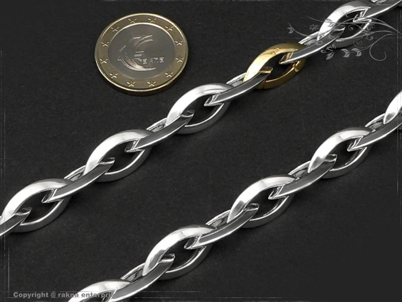 Anchor Chain :: Navette B10.2mm-L70cm solid 925 Sterling Silver