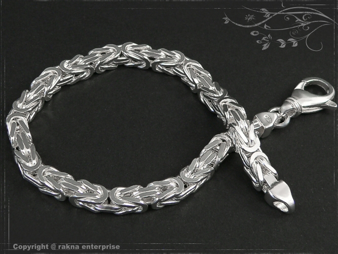 Byzantine chain bracelet  B5.0L20 solid 925 Sterling Silver