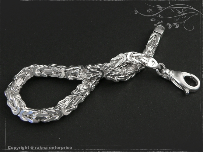 Byzantine chain bracelet  B5.0L19 solid 925 Sterling Silver