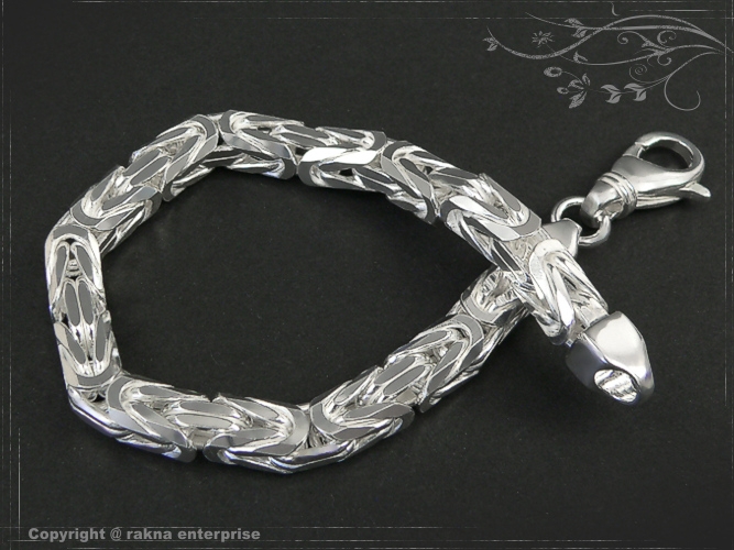 Byzantine chain bracelet  B7.0L23 solid 925 Sterling Silver