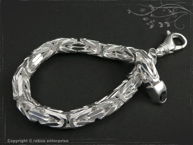 Byzantine chain bracelet  B7.0L24 solid 925 Sterling Silver