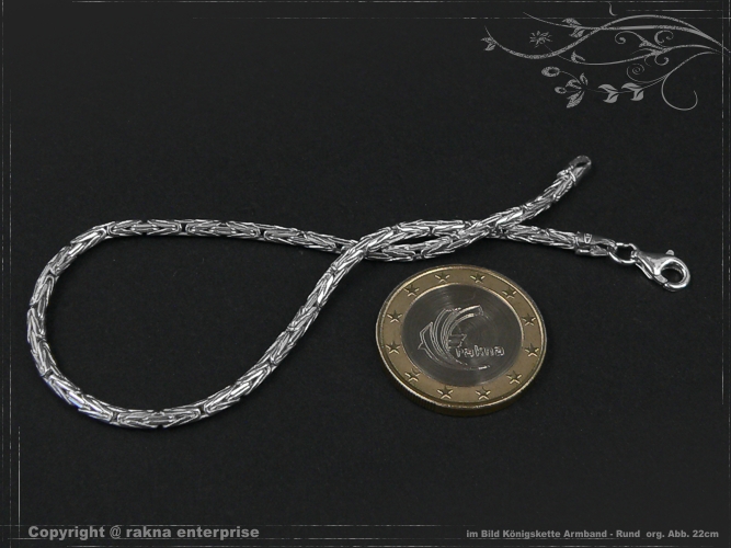 Byzantine chain Bracelet Round B2.3L17 solid 925 Sterling Silver