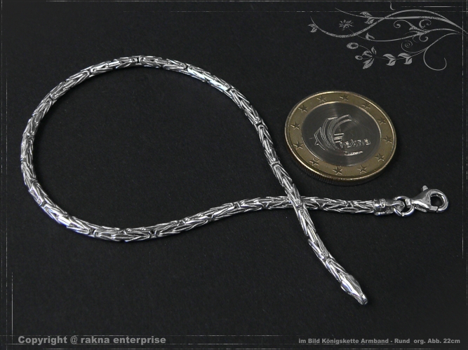 Byzantine chain Bracelet Round B2.3L18 solid 925 Sterling Silver