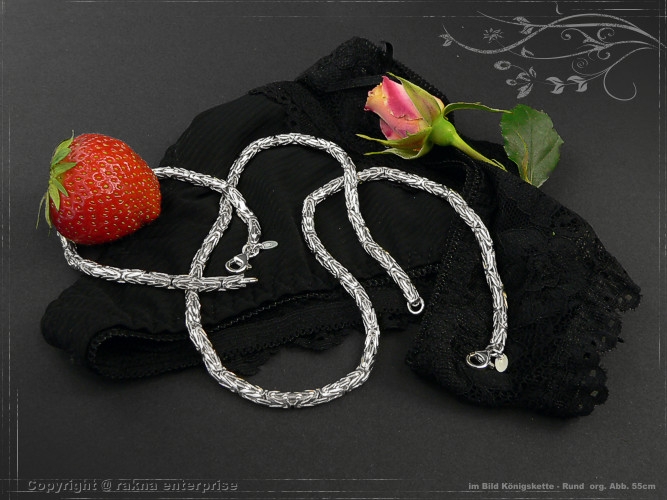 Byzantine chain Bracelet Round B4.0L19 solid 925 Sterling Silver