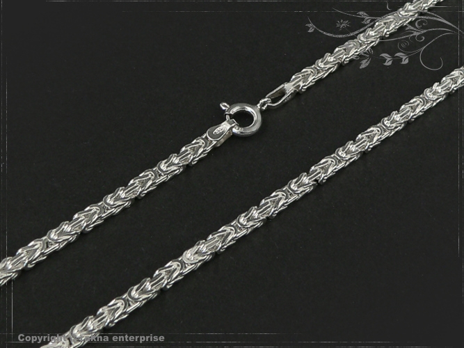 Byzantine chain B2.5L40 solid 925 Sterling Silver
