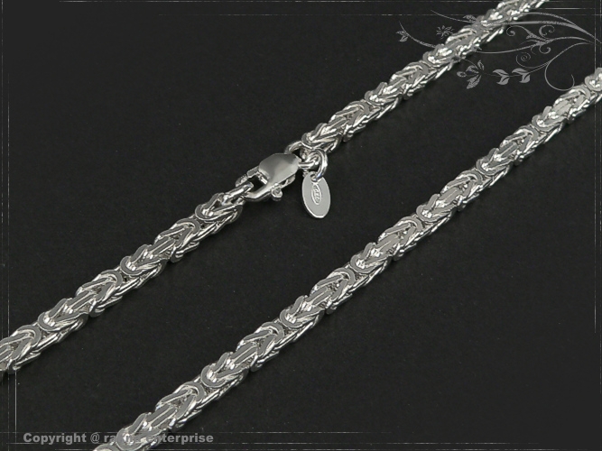 Byzantine chain B3.5L45 solid 925 Sterling Silver