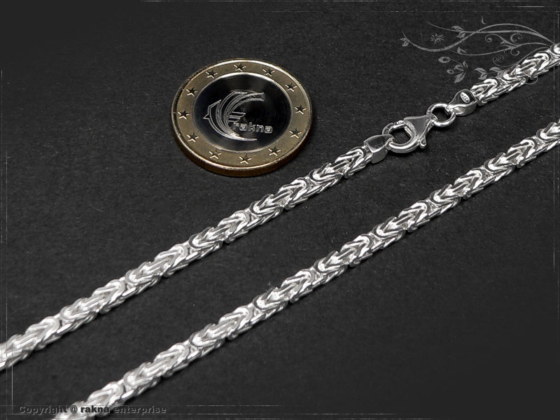 Byzantine chain B3.0L115 solid 925 Sterling Silver
