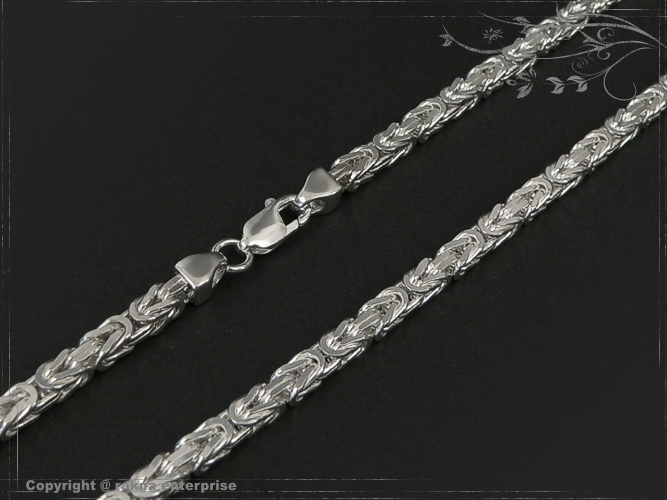 Byzantine chain B4.5L45 solid 925 Sterling Silver