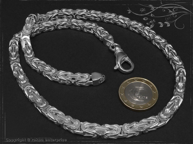 Byzantine chain B6.0L65 solid 925 Sterling Silver