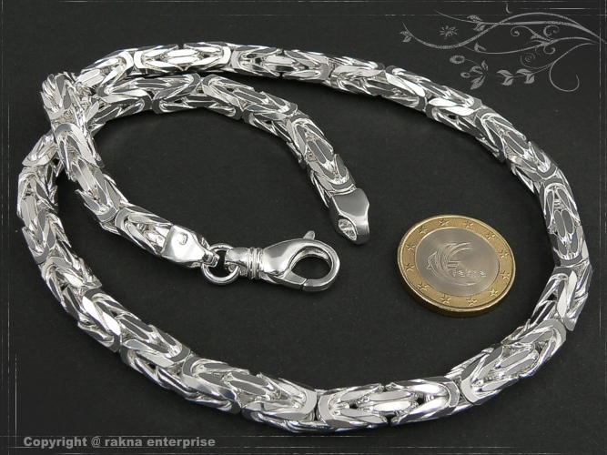Byzantine chain B7.0L55 solid 925 Sterling Silver