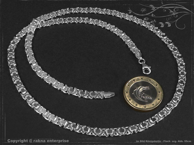 Königskette Flach B4.6L60 massiv 925 Sterling Silber