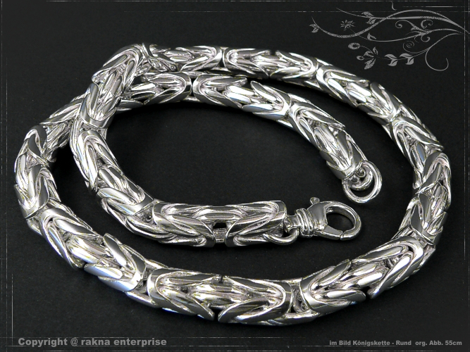 Byzantine chain Round B10.0L55 solid 925 Sterling Silver