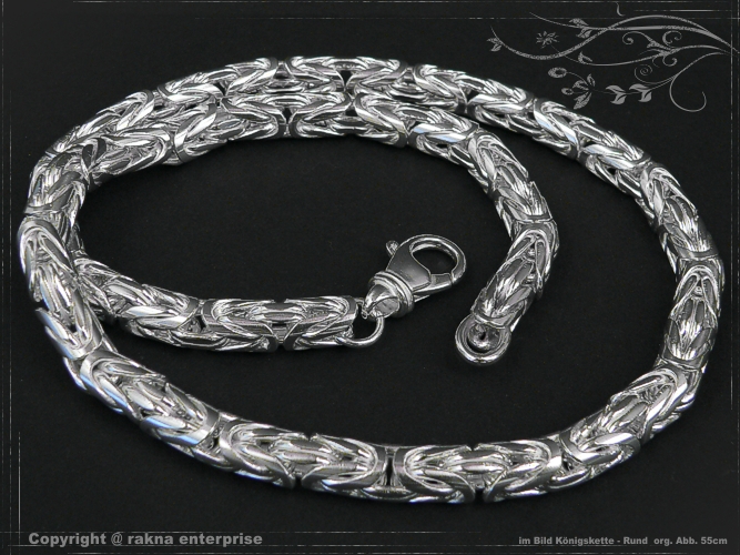 Byzantine chain Round B8.0L75 solid 925 Sterling Silver