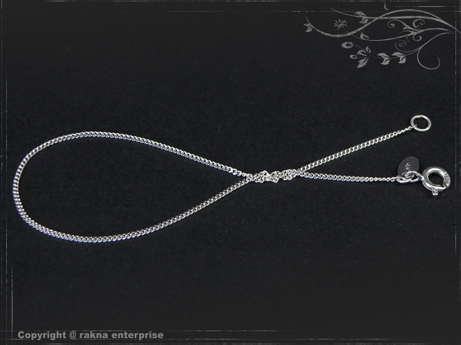 Curb Chain Bracelet B1.2L17 solid 925 Sterling Silver