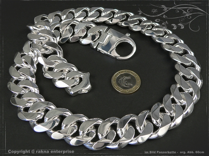 Curb Chain Extra Breadth B23.0L55 solid 925 Sterling Silver