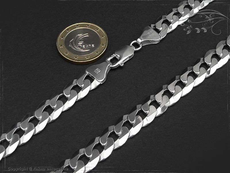 Curb Chain B10.0L55 solid 925 Sterling Silver