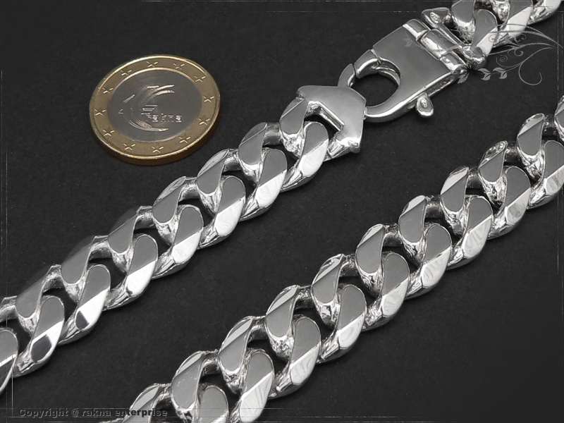 Curb Chain B14.0L65 solid 925 Sterling Silver