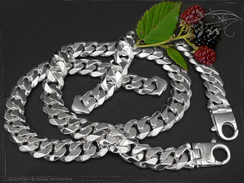 Curb Chain B14.0L70 solid 925 Sterling Silver