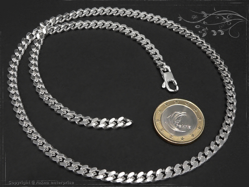 Curb Chain B5.0L45s solid 925 Sterling Silver