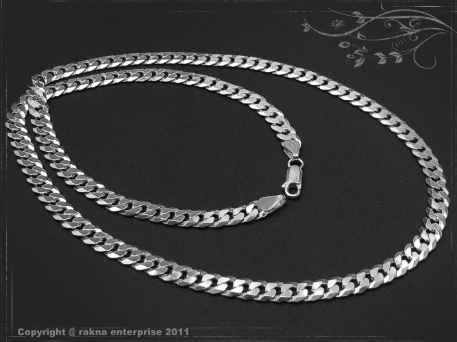 Curb Chain B6.0L60 solid 925 Sterling Silver